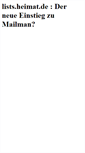 Mobile Screenshot of lists.kulturserver-nrw.de